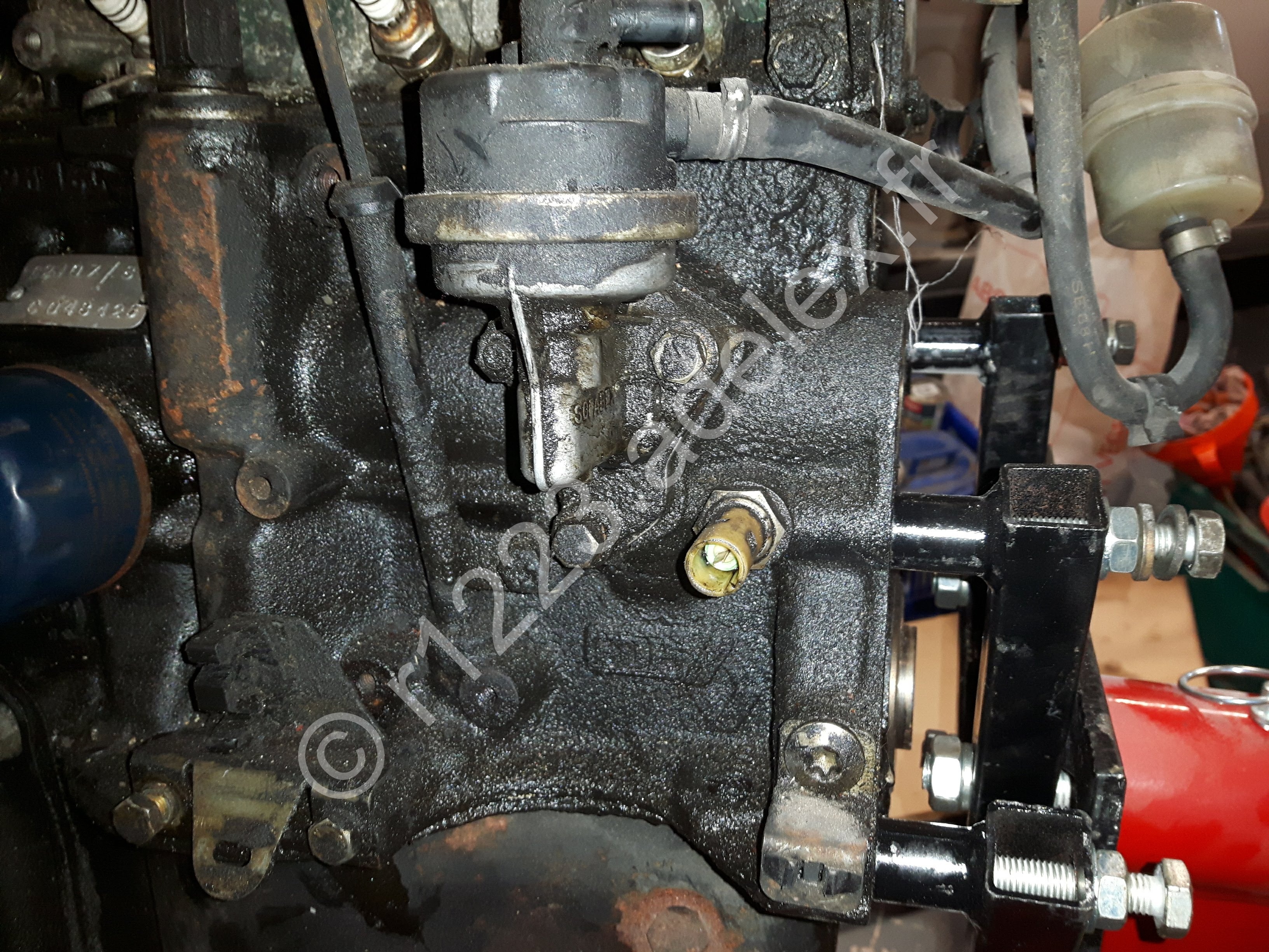 Fuite d'huile Cléon fonte